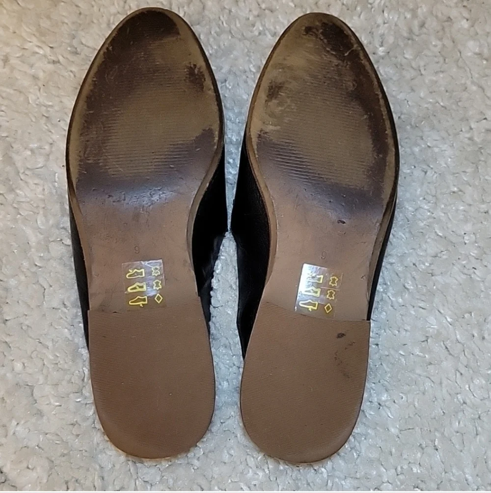 MADEWELL FRANCES mules/slides BLACK Leather size 9_10